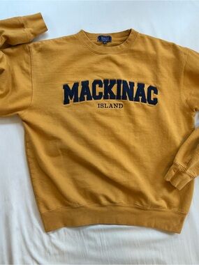 Mackinac Island Crewneck Sweatshirt - Mustard